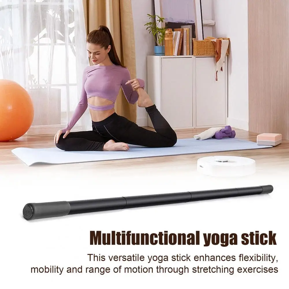 60 In Yoga Stick Adjustable Stainless Steel Stretching Rods With Foam Handles Yoga Posture Corrector Exercise Bar for Balance