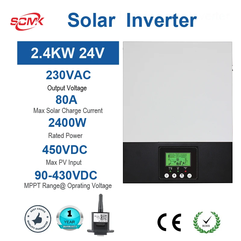 Inverter High Pv Input Off Grid 12V 24V 1500Va 1.5Kw 2.4Kw 3000Va A Bassa Frequenza Mppt Off Grid Power Inverter Solare