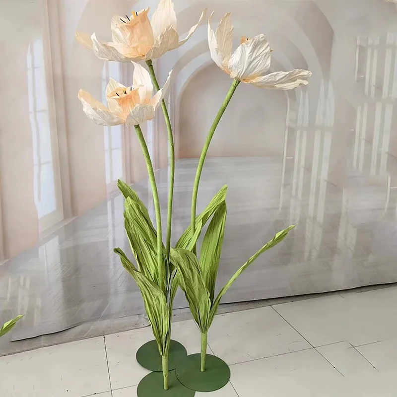 Marriage Decor Giant Narcissus Paper Flower Atificial Wedding Road