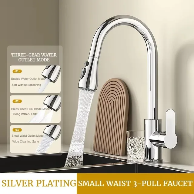 ก๊อกน้ำครัว GEGVE รุ่นใหม่ ขนาด 38 ซม. ก๊อกน้ำอ่างล้างจานแบบถอดได้ ก๊อกผสมแบบแมนนวล สำหรับครัวอิสราเอล ผลิตจากทองเหลือง 1