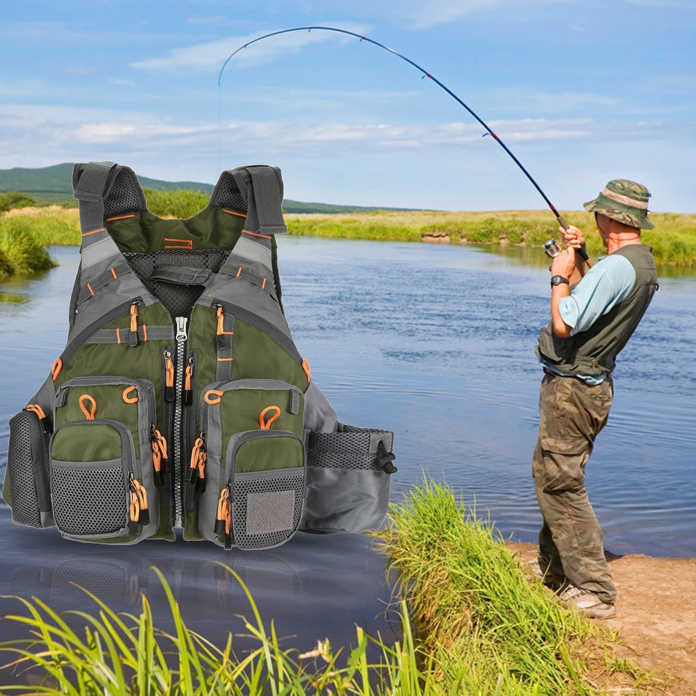 Description Picture 5 of itemLixada Padded Fishing Life Vest 209lb Bearing Life Safety Jacket Swimming Sailing Waistcoat Vest Floatation Floating Device