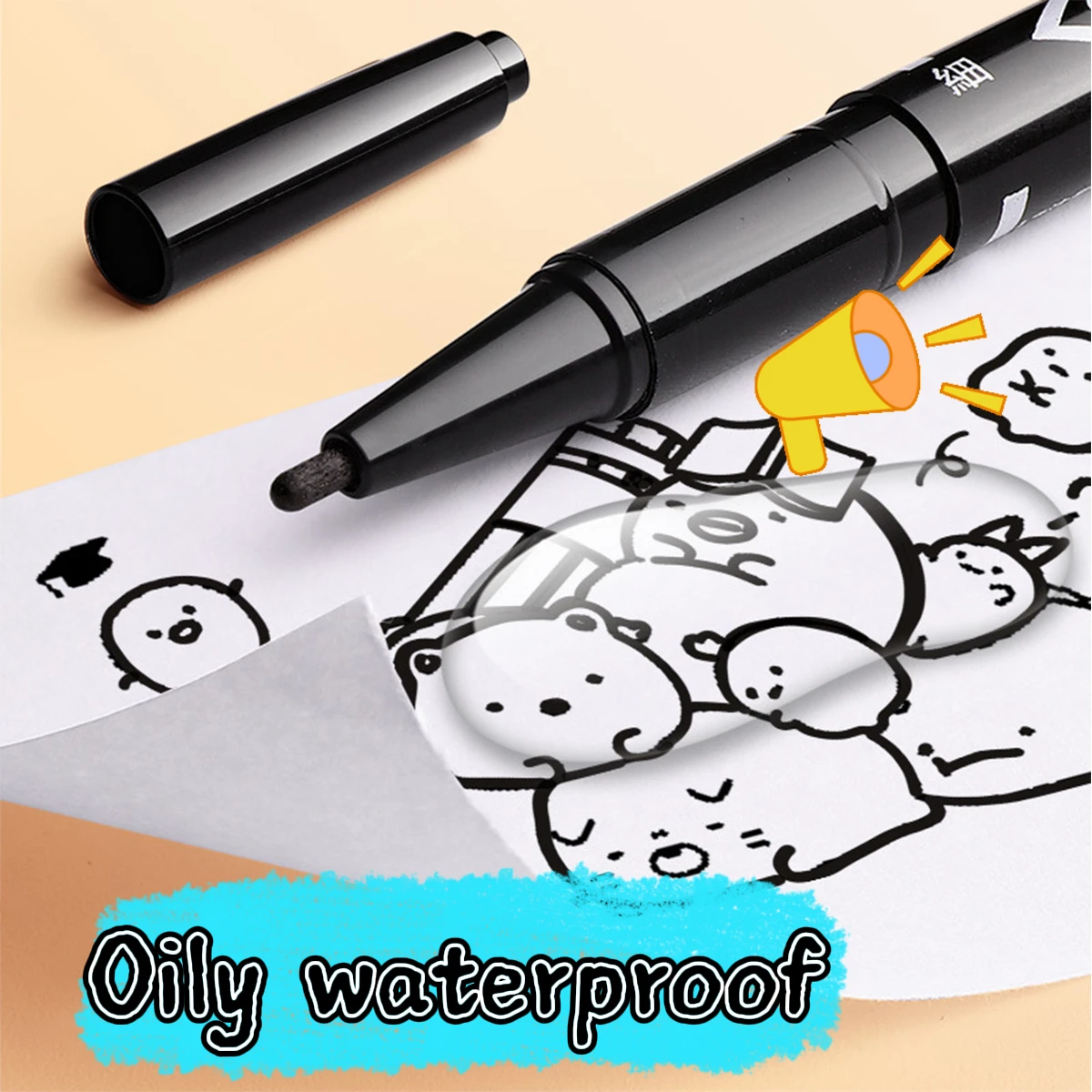Set of 10 Waterproof Dual-Tip Colored Markers for Sketching and Art Supplies