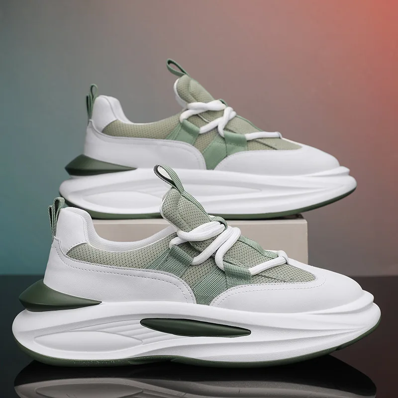 

Кроссовки мужские прогулочные, повседневная обувь на платформе, дышащие, для бега