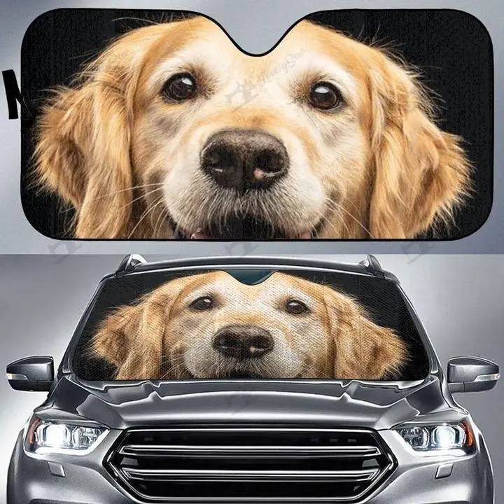

Golden Retriever Auto Sun Shade Car Windshield Window Cover Sunshade