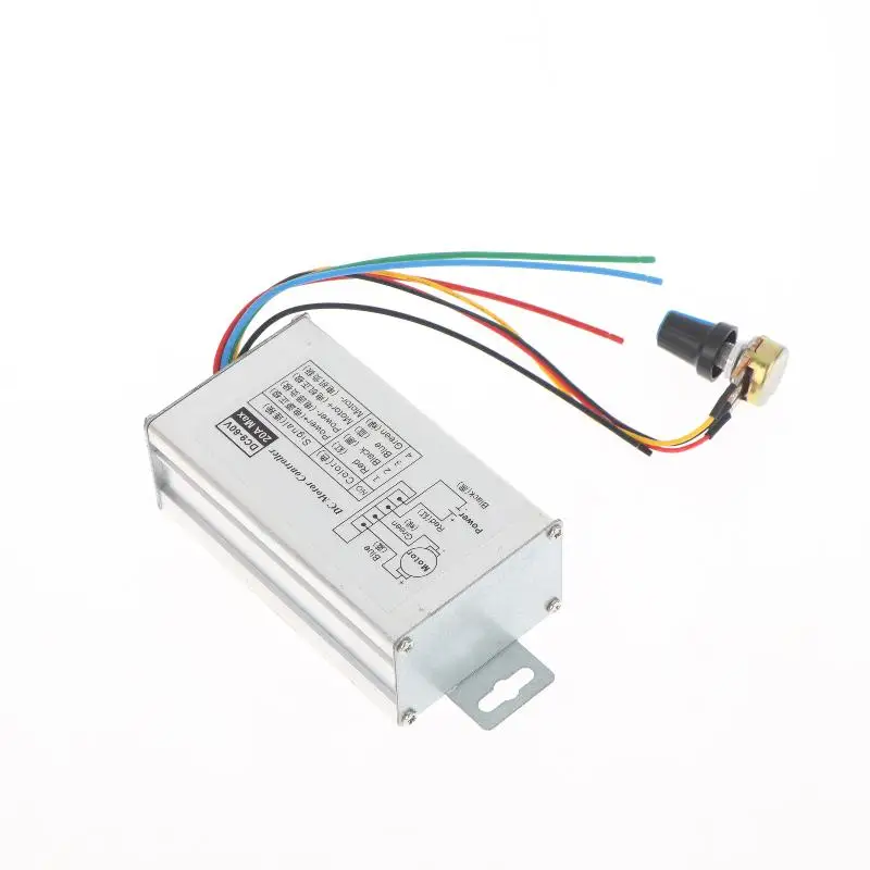 【1Pc PWM 속도 조절기 무단계 DC 모터 속도 컨트롤러 DC 9V-60V 12V 24V 60V 20A 모터 펄스 폭 변조기 조절기】