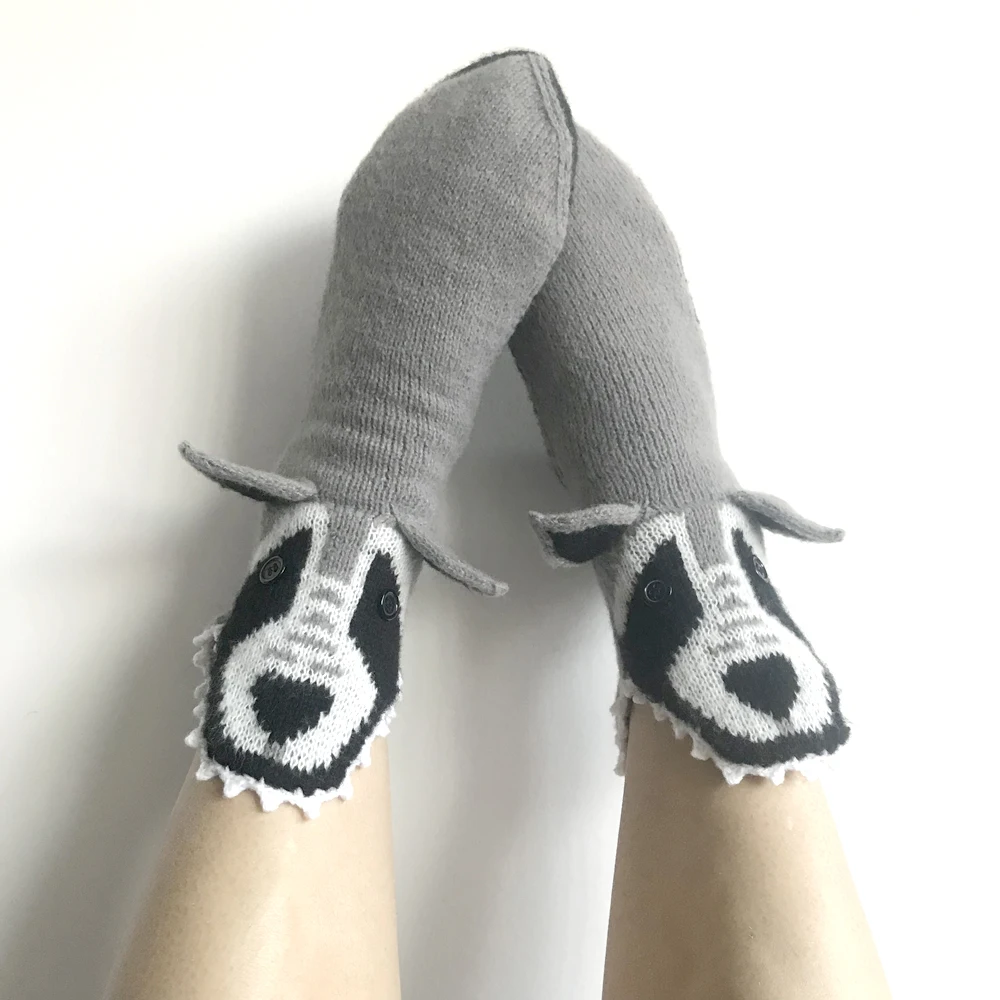 

European and American autumn and winter three-dimensional cartoon animal floor socks