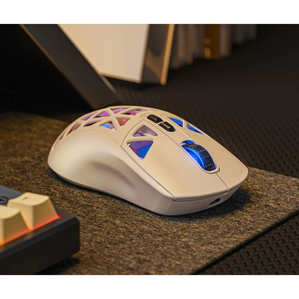 Mouse-ul ușor cu orificii G17, sculptat în argint, Bluetooth, fără fir, al treilea joc de simulare a examenului, computer E-sports, cu fir RGB_voghion.com