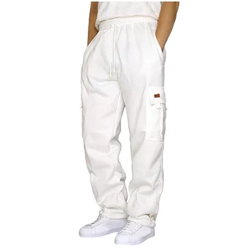 Pantaloni Cargo Casual da uomo pantaloni sportivi elastici in vita con tasca laterale pantaloni sportivi da jogging dalla vestibilità rilassata pantaloni larghi 1