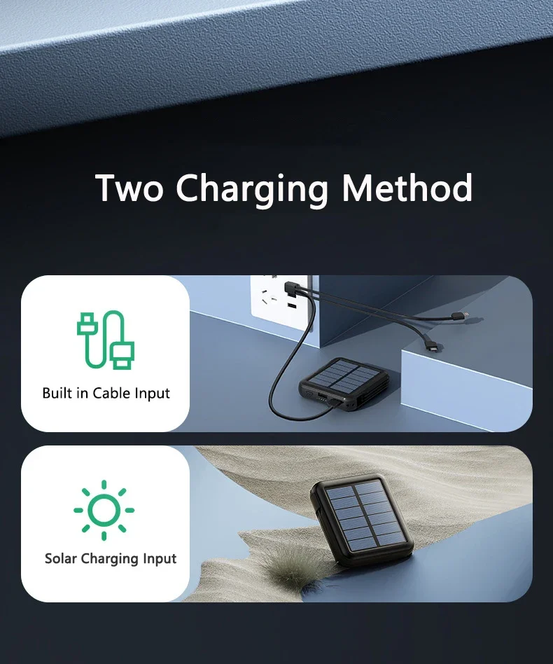 Portable Solar Power Bank With Fast Charging And Camping Light_voghion.com