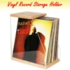 Vinyl Record Storage, Vinyl Record Album Holder, Box Case Crate, Desktop Acrylic & Wooden LP Record Crate, Holds to 40+ Records 1