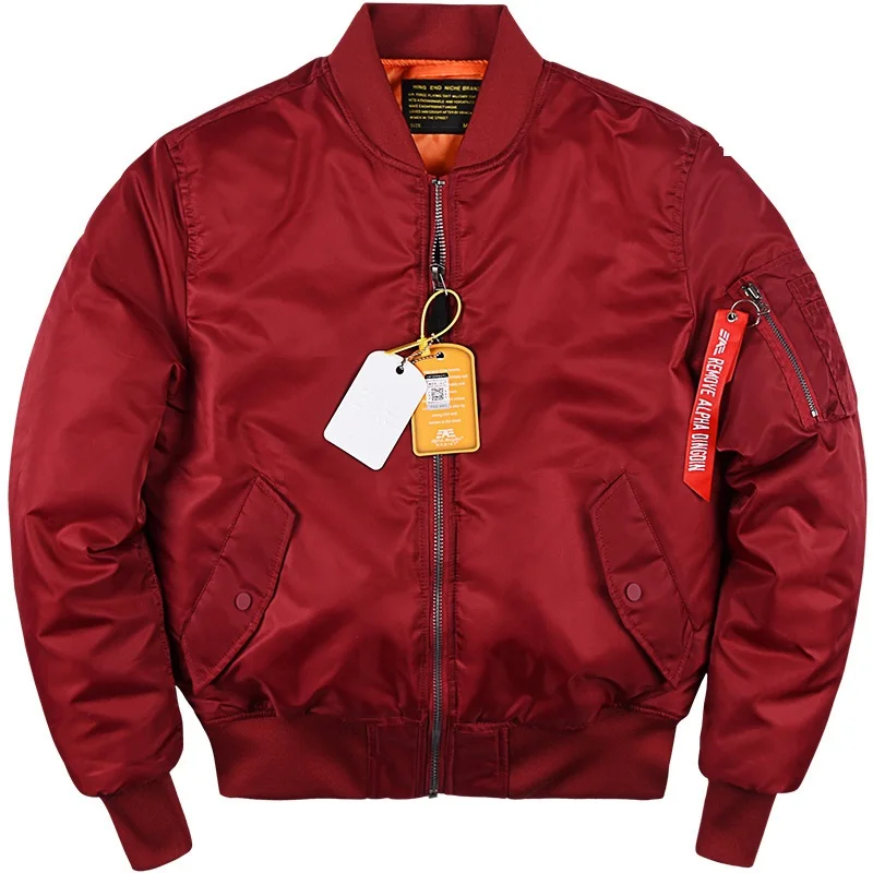 New Alpha Martin Winter Autumn MA1 Bomber Jacket Men's Thick Army Military Tactical Padded Coat Aviator Pilot Baseball Jacket 2