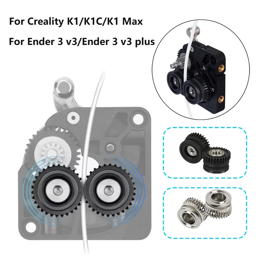 Für Creality K1 K1C K1Max Extruder Getriebe Untersetzungsgetriebe Hochwertige Filament-Antriebsräder für 3D-Drucker der K1-Serie