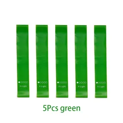 Resistance Bands Set - Fitness & Strength Training Elastic Loops (5Pcs green)