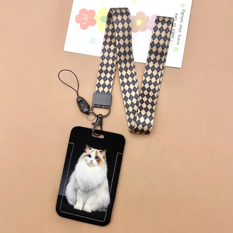 Versatile Animal Print Lanyard with ID Badge Holder & Charm
