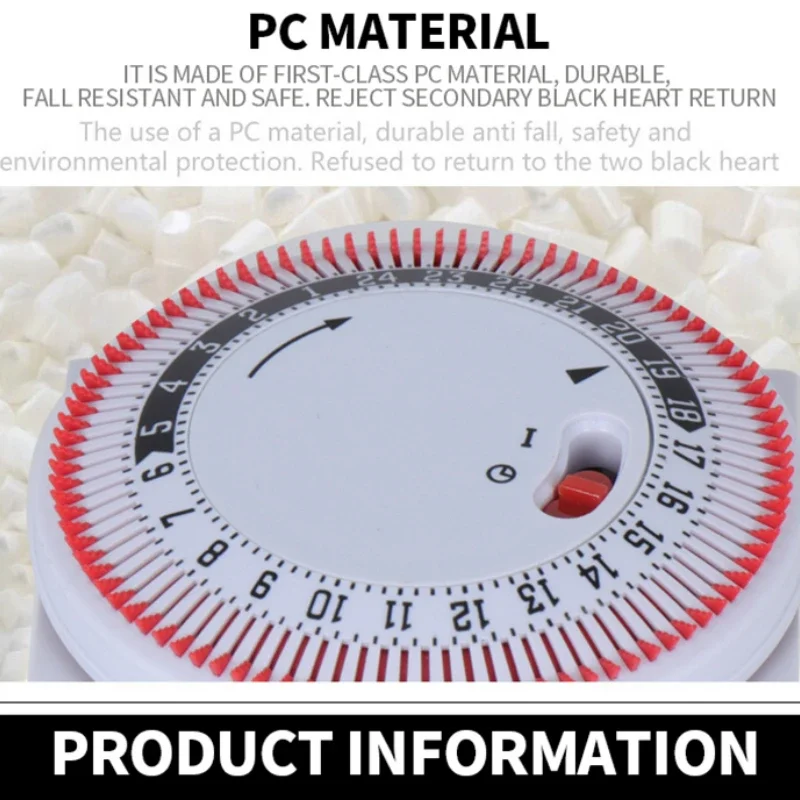 Uniteelec Mechanical Countdown Timer Switch Silent Board Household Countdown Time Switches Socket 24-hours Timer FRK 2