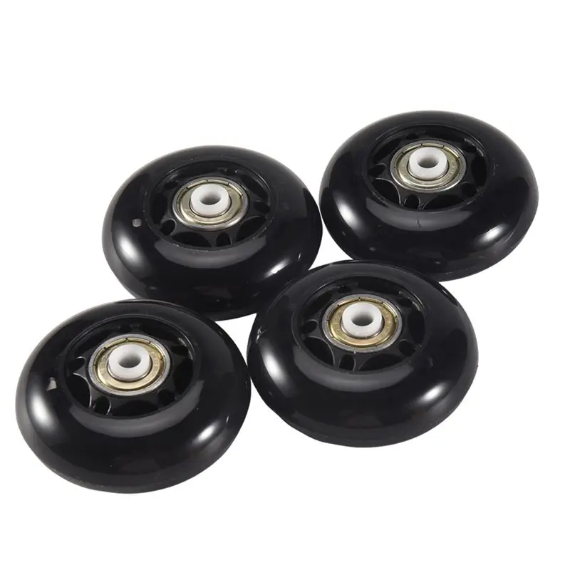 A08E-4Pcs 롤러 스케이트 고무 바퀴 미끄럼 방지 음소거 내마모성 롤러 스케이트 롤러 스케이트 액세서리