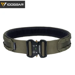 IDOGEAR Tactical 2 - Inch Quick Release Combat Belt - Durable Outdoor Hunting and Sport Belt - M (Ranger Green 2)