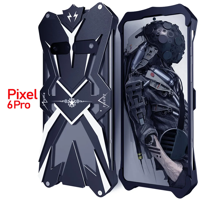 New Metal Steel Machinery For Google Pixel 6 Pro Heavy Duty Armor For Google Pixel 7 Pro Shell CASE Cover