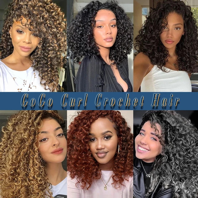 14 18 Inch GoGo Curl Crochet Hair Water Wave Crochet hair Natural Black  Ombre Ocean Wave Braiding hair Beach Curl Synthetic Hair - AliExpress