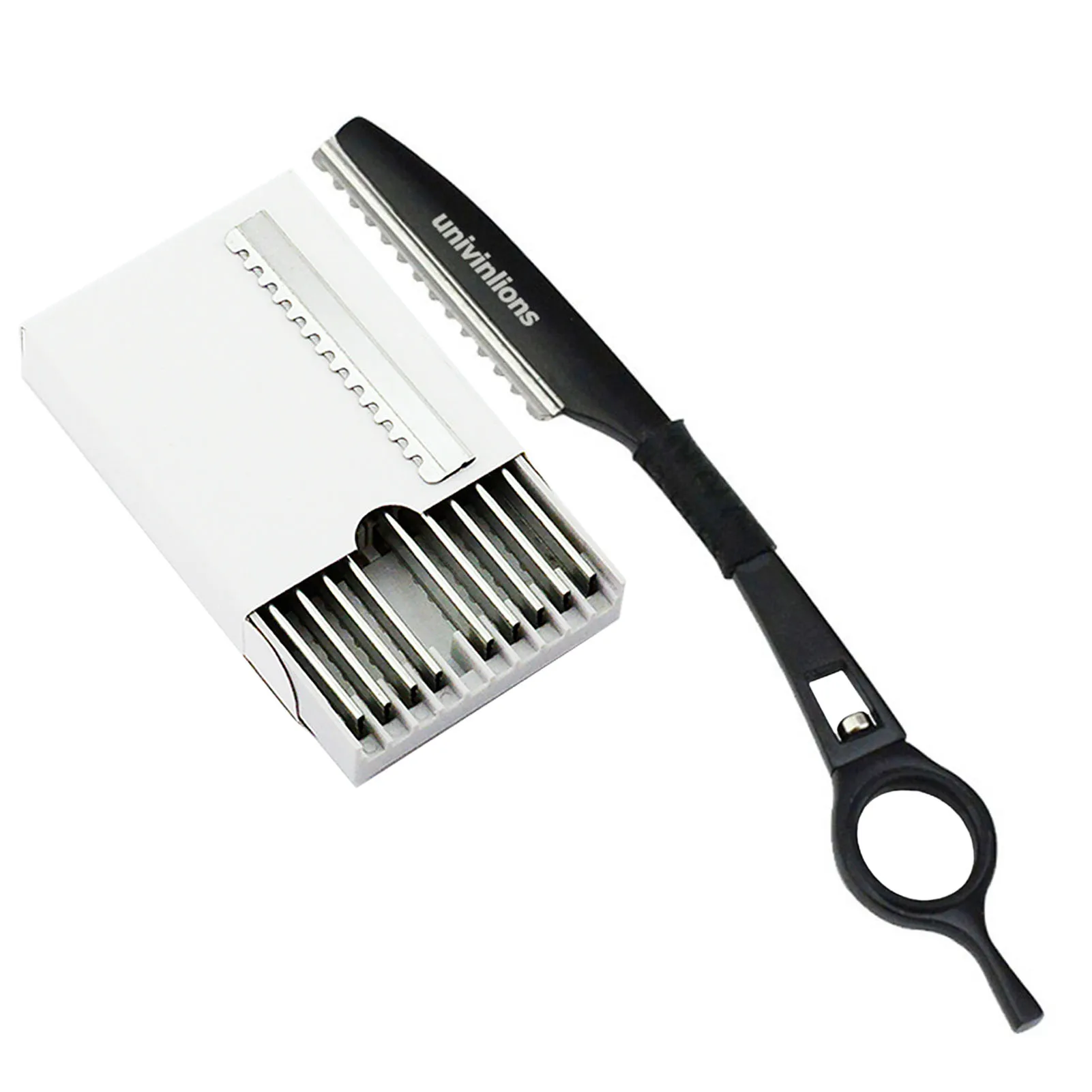 1 Thinning Razor 10 Blades Straight Salon Hairdressing Razor Stick Hair Cutter Rotary Barber Hair Cutting Knife Thinner 4