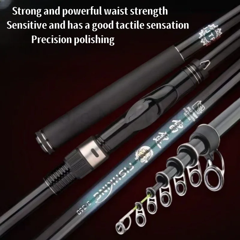 Float Fishing   Rocky Fishing Rod 2.7m 3.6m 3.9m 4.5m 5.4m Large Guide Ring Spinning Remote Throw Fishing Rod Carp Fishing 3