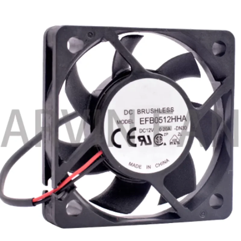 

EFB0512HHA 5cm 50mm DC 12V 0.20A 3-pin Computer Pc Case Server Inverter Cooling Fans Axial Cooler