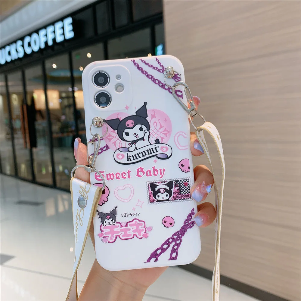 case for iphone 13 pro max Sanrio Kuromi 3D Cartoon Phone Cases For iPhone 13 12 11 Pro Max Mini XR XS MAX 8 X 7 SE For Girls Anti-drop Soft Silicone Cover 13 pro max case