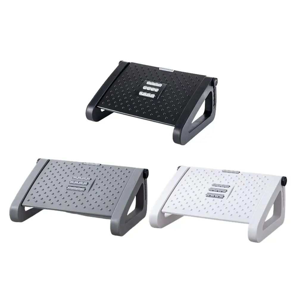 

Under Desk Footstool Adjustable Ergonomic Footrest Stool With Rollers Foot Stepping Platform Comfortable Massage Pad For Ga U0R0