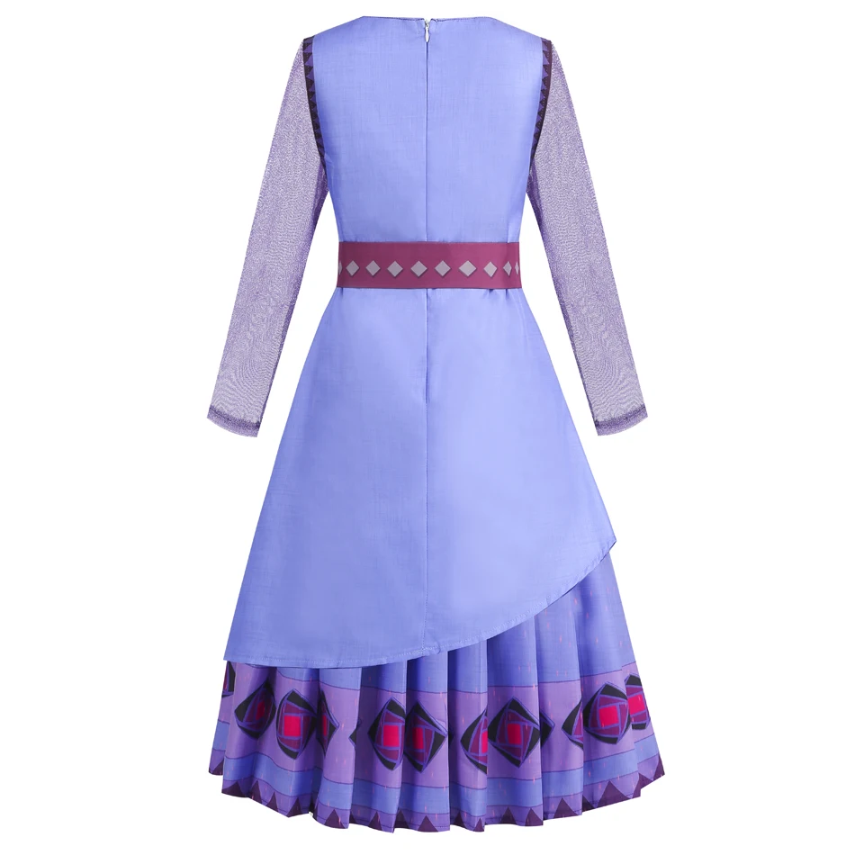 Mädchen Wish Asha Kleid König Königin 3D-Druck Dress Up Kostüm Halloween Karneval Fantasy Outfits Prinzessin Thema Party Kleidung – Detail 22