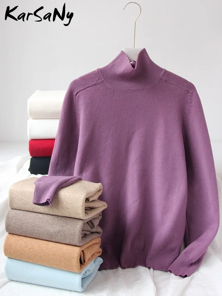 Blue Turtleneck Sweater Womens | Blue Sweater Pullovers