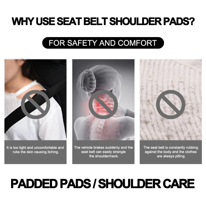 Car seat belt cover Seat belt protector Pure cotton Embroidered Soft fit Protector Accessorie For SSANGYONG Universal