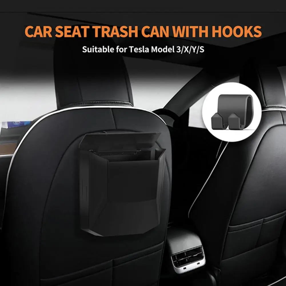 Car Trash Can Waterproof Car Litter Bag Keep Clean Tidy Vehicle Trash Can for Model3/y Automotive Waste Container Bin