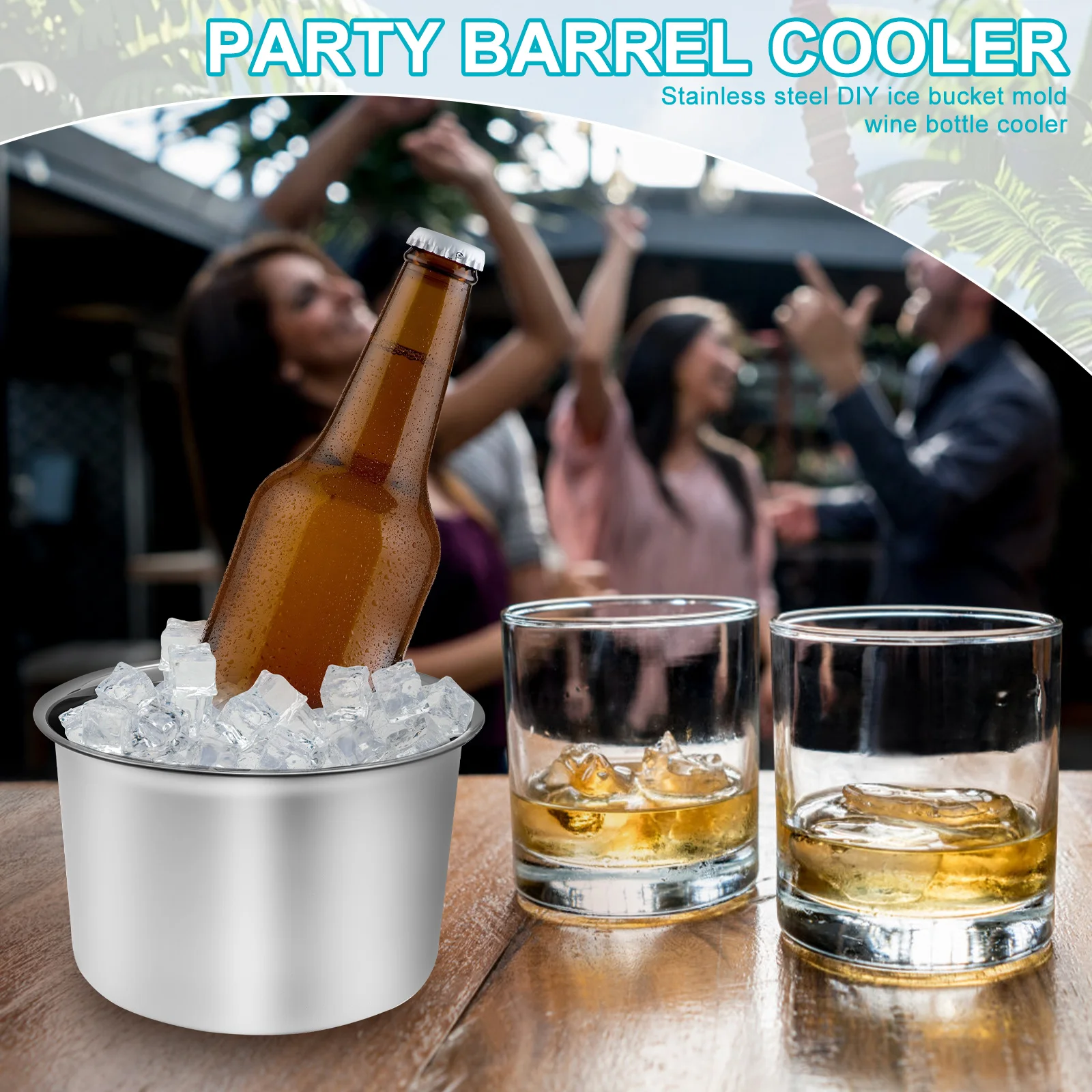 Champagne Ice Mold Bucket DIY Flower Ice Bucket Mold Practical Wine Bottle Chiller Versatile DIY