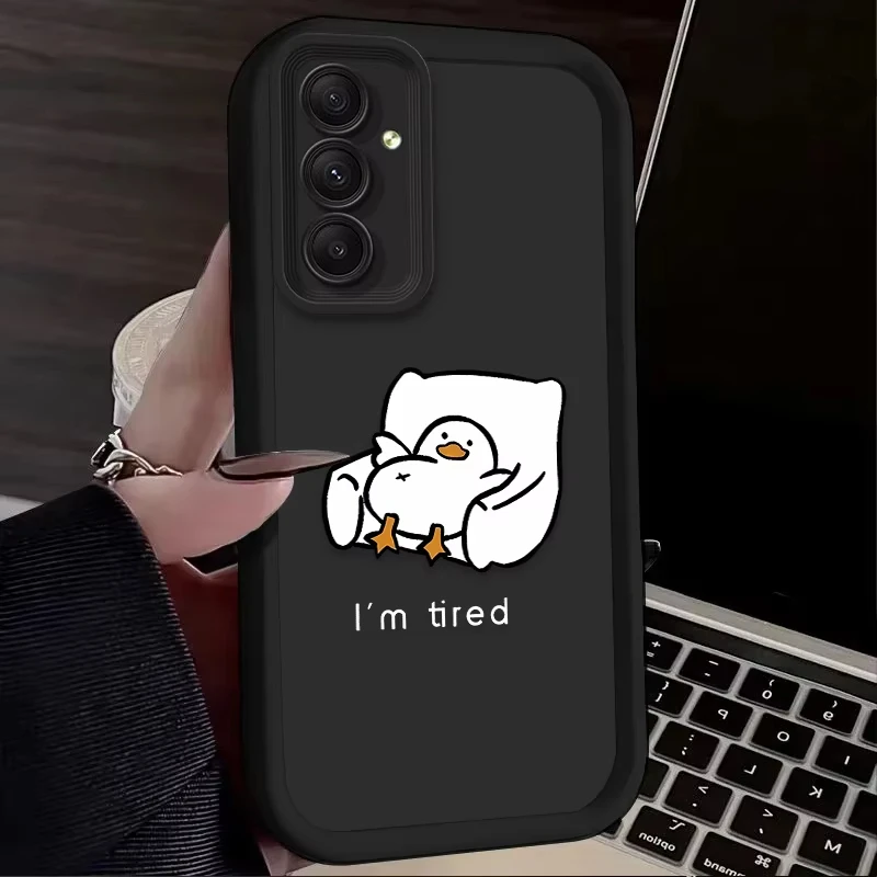 “Adorable Cartoon Duck Silicone Phone Case”