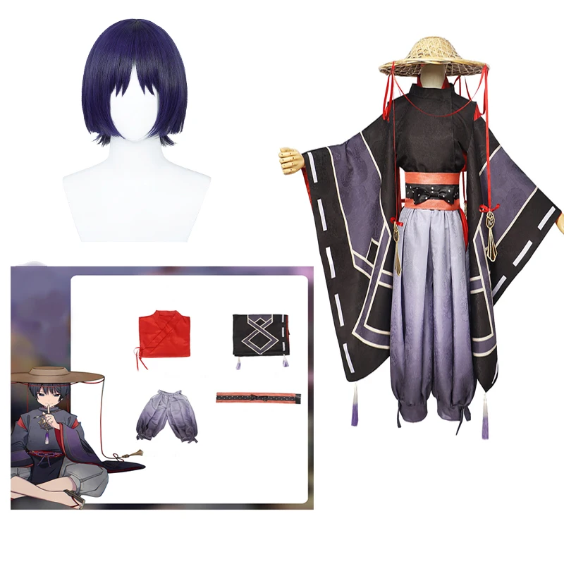 

Game Genshin Impact Wanderer Scaramouche Cosplay Costume Coat Pants Outfits Anime Girls Halloween Carnival Party Roleplay Suit