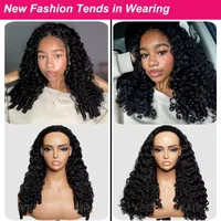 40 pouces 12A perruques de cheveux humains bouclés birmans boucles de lutin brésiliennes 250% perruque frontale en dentelle transparente pour les femmes perruque bouclée birmane 5