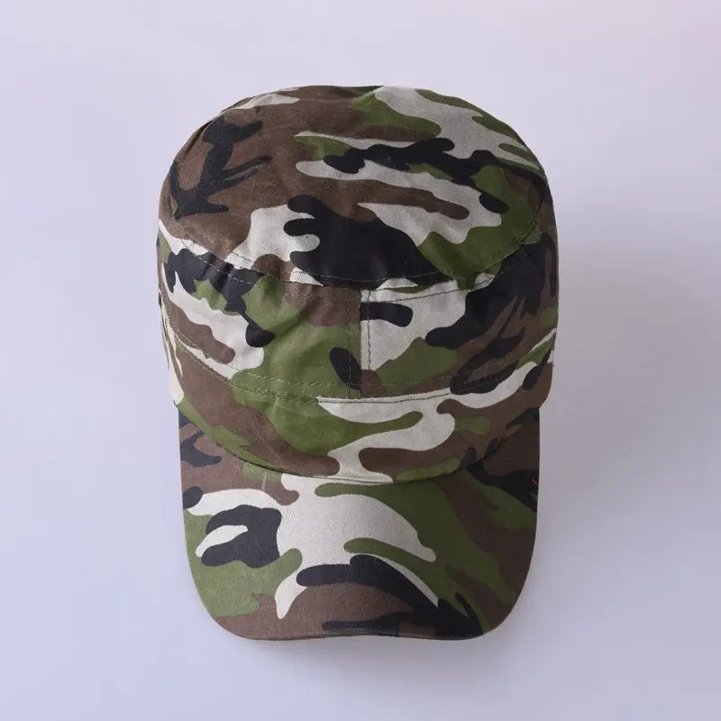 Camouflage Baseball Cap Hat Men Women Tactical Flat Cap Hat Unisex Fashion Sport Camping Hiking Sunhat Sunscreen Sun