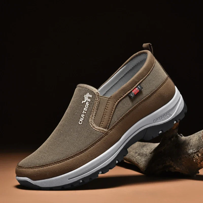 Loafers Men's Sneakers Mesh Breathable Casual Shoes for Men Soft Sole Solid Color Comfortable Water Shoes Denim Man Driving Shoe 2