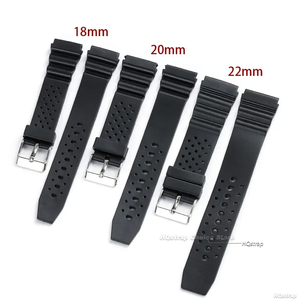 Breathable Waterproof Rubber Watch Strap