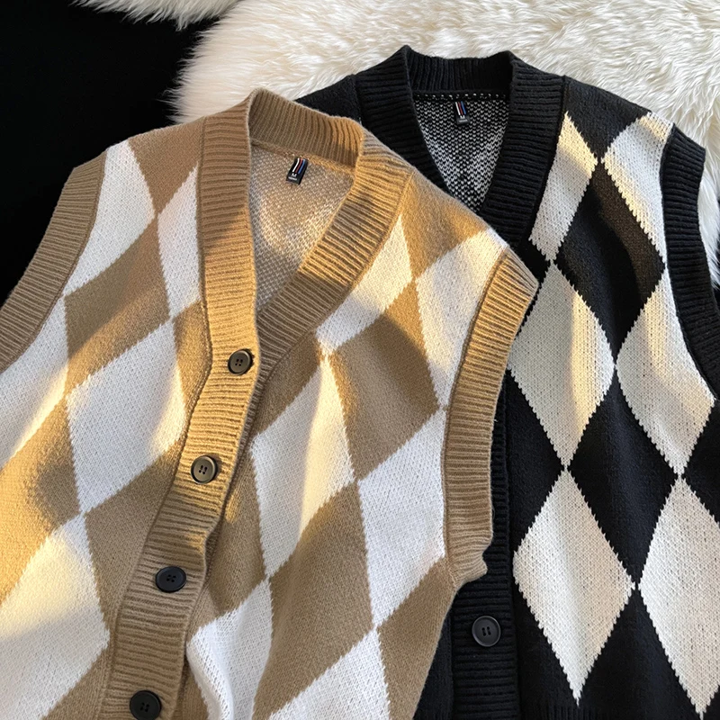 Men's Autumn and Winter New Sweater Vest Fashion Brand High Quality Knitwear Casual Comfort Daily Loose Men's Sweater 5