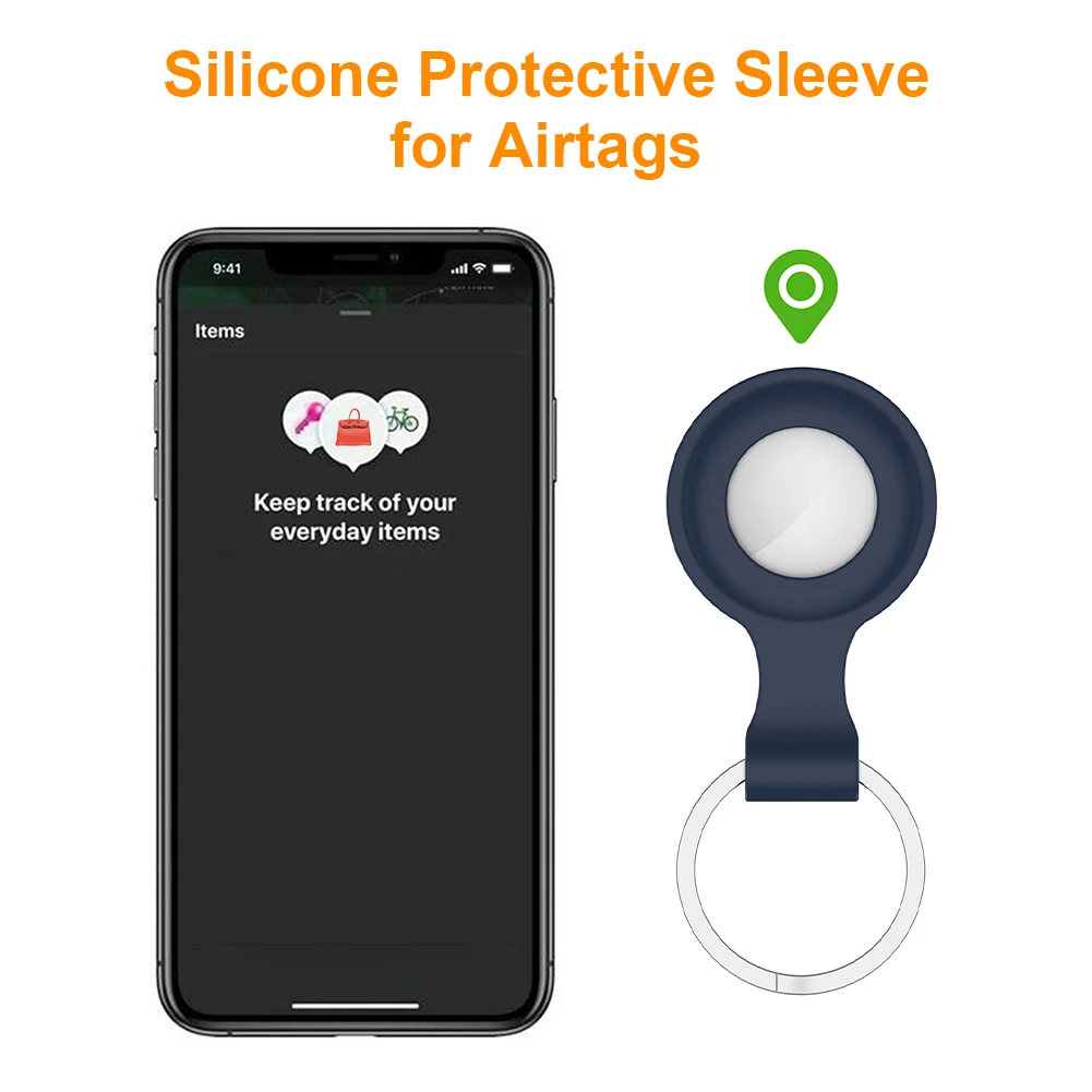 Tracking Device Cover for Air Tag Dog Anti-scratch Sleeve Keychain Locator case Silicone Portable Keychain Shell Key Ring Holder anti lost tracker gps locator key finder anti lose tracker item locator key chain locator anti lost locator keychain accessories