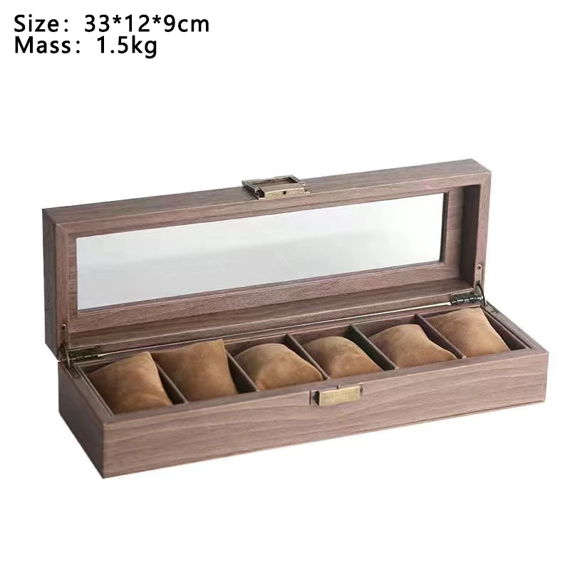 High Grade Wood Grain Watch Case Box Storage Display Box 6 10 12 Slots Applewatch Band Holder Wooden Display Boxes Shadowboxes 