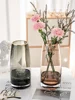 European Simple Glass Vase, Gray, Green, Coffee Hydroponic Systems, Flower Pot, Living Room, Home Decoration Accessories 3