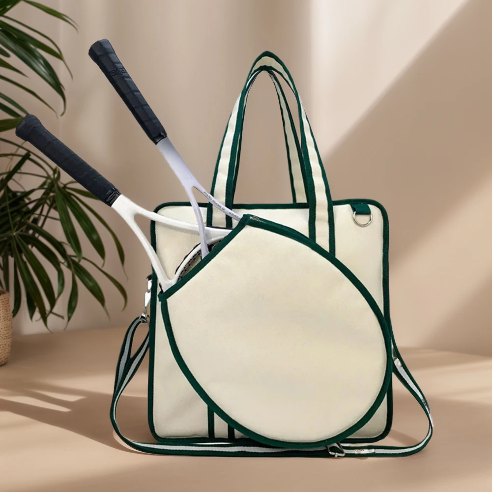 Tennis Racket Bag Large Tennis Racket Shoulder Bag Waterproof Sports Handbag Pickleball Bag for Men and Women 4