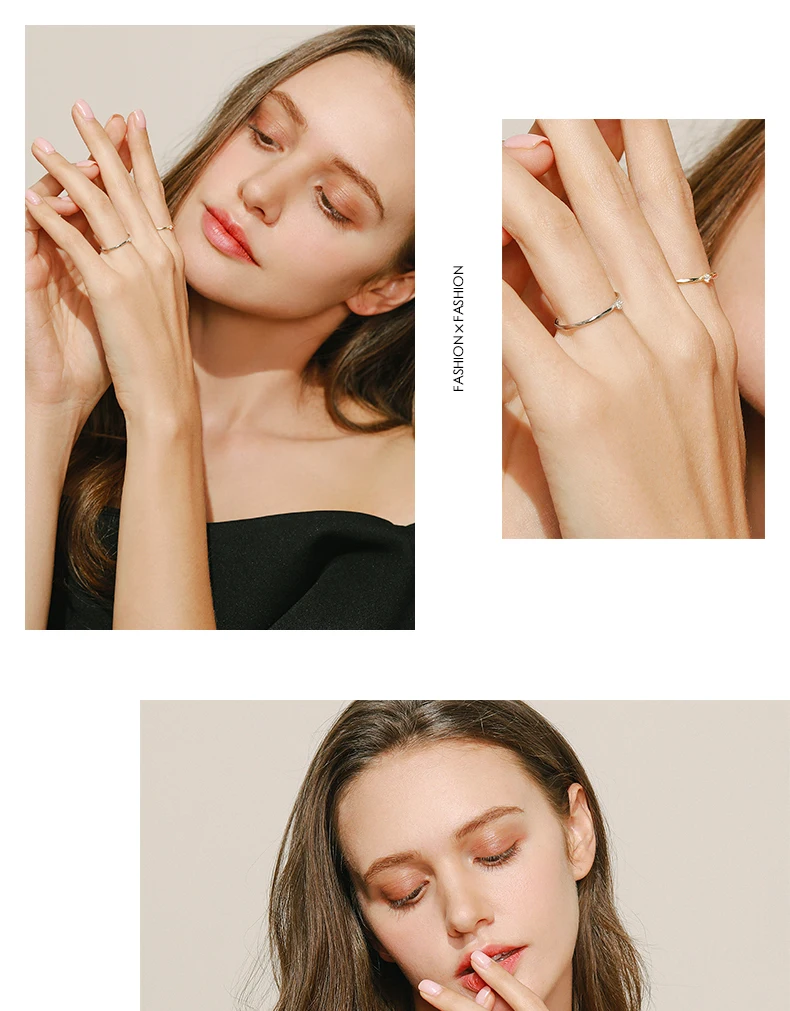 MODIAN Exquisite D Color Round Moissanite Finger Rings 925 Sterling Silver Classic Twinkling Wedding Jewelry For Women Gifts