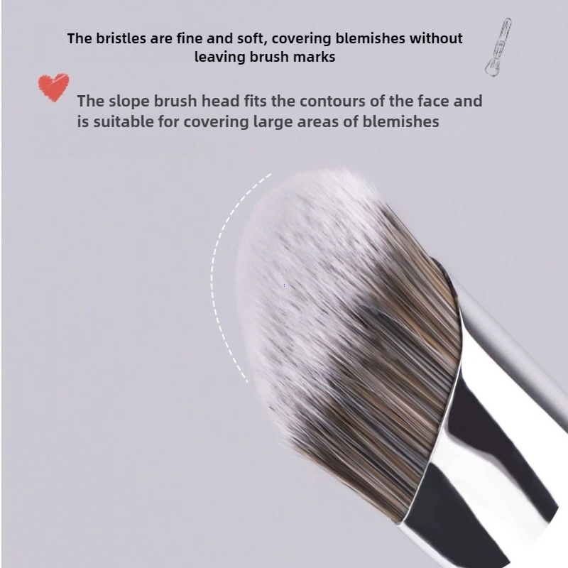 Oblique Head Face Foundation Brushes White Color Corrector Corrector Brush Contour Beauty Tool Foundation Concealer