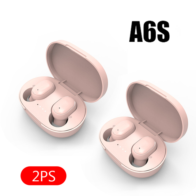 A6S Smart Digital Display Bluetooth Headset Wireless Mini HIFI Headset Stereo in-Ear Sports Earphone with Mic & Charging Box