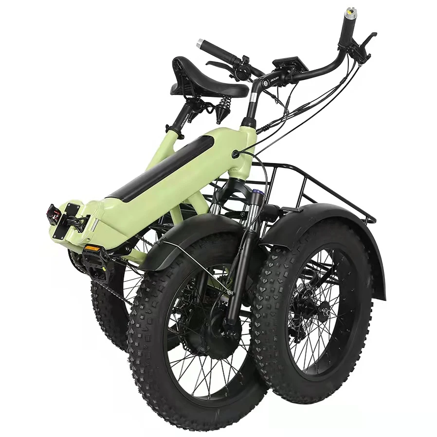 Фото Электрический трехколесный велосипед Joyebikes с толстыми шинами, трехколесный электрический трехколесный велосипед для взрослых №2