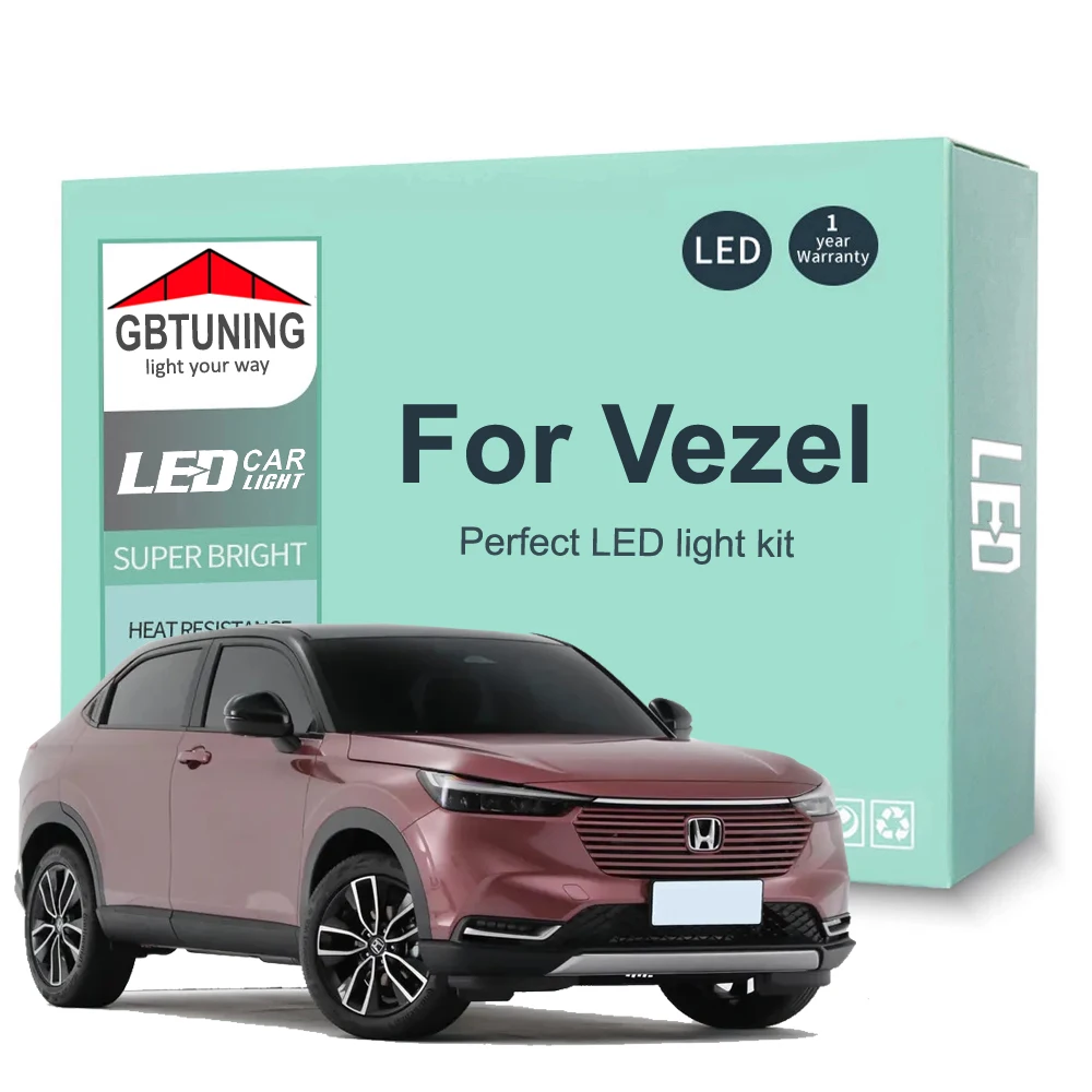 

12 шт., автомобильные аксессуары Canbus, светодиодная внутренняя лампа для Honda Vezel 2013-2019 2020 2021 2022