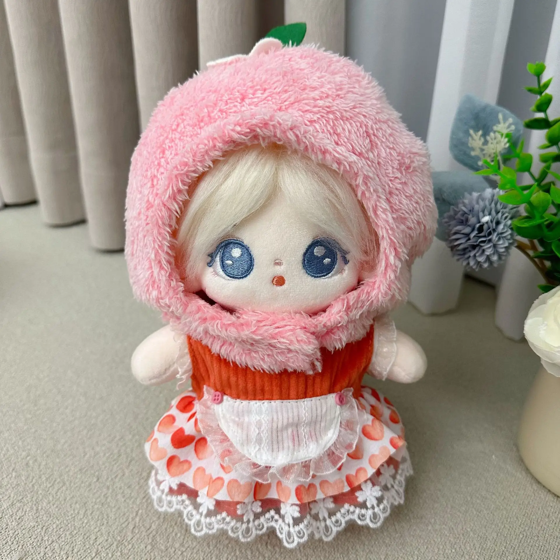 thumbnail image 2 of Stuffed Doll Clothes Set For 17cm Dolls - DIY Dress Up Outfits With Pink Pants Suit 2 of 9
